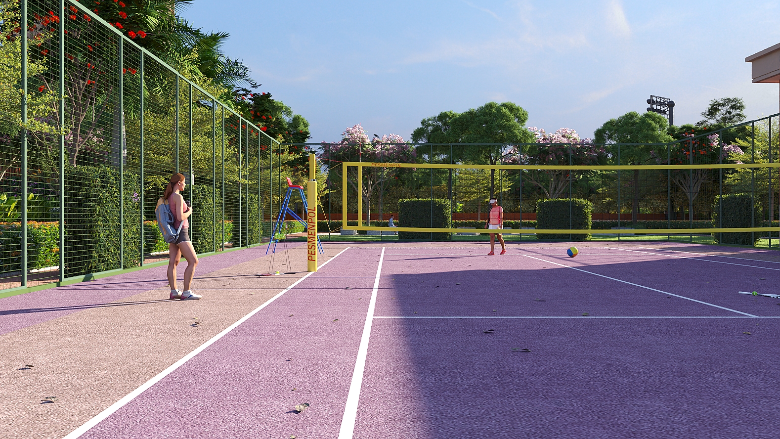NPS Natures Nest Tennis Volleyball Court Sports Gated Community East Bangalore